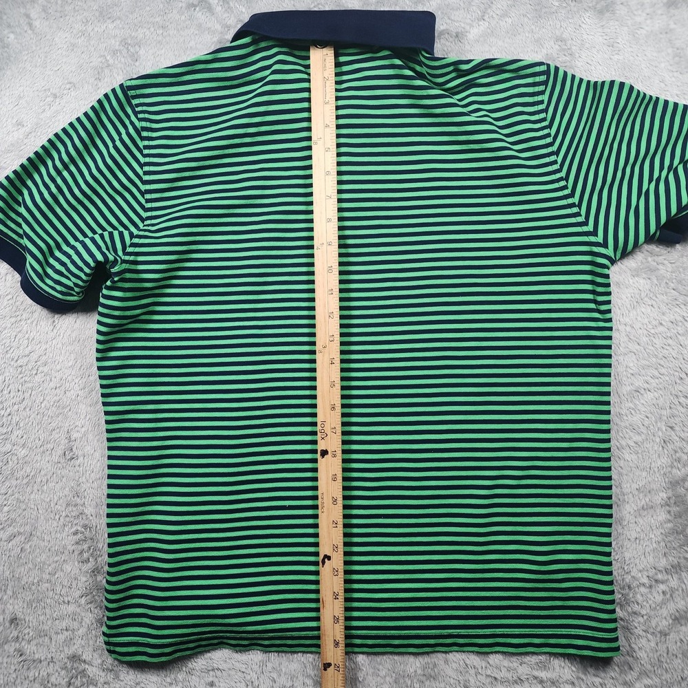 Masters Collection Polo Shirt Mens XL Green Navy Stripe Masters Golf Pima Cotton - Picture 9 of 11
